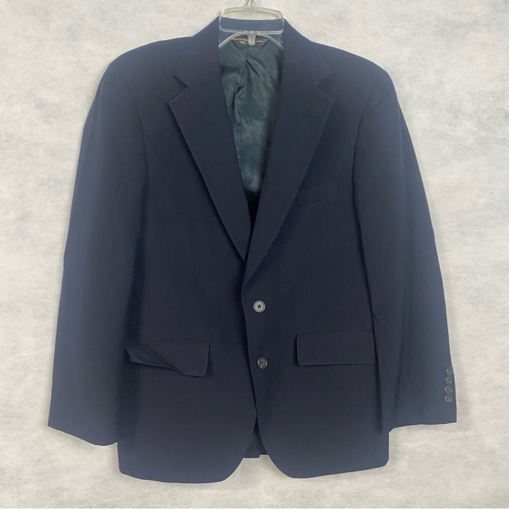 Stewart Hall Golden Farley Sport Coat Jacket Men Small Navy Blazer Made In USA